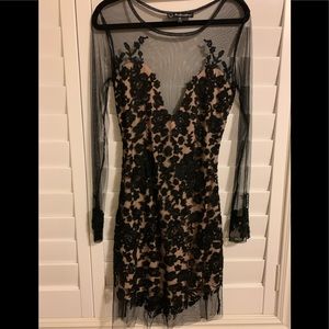 For Love & Lemons black lace dress